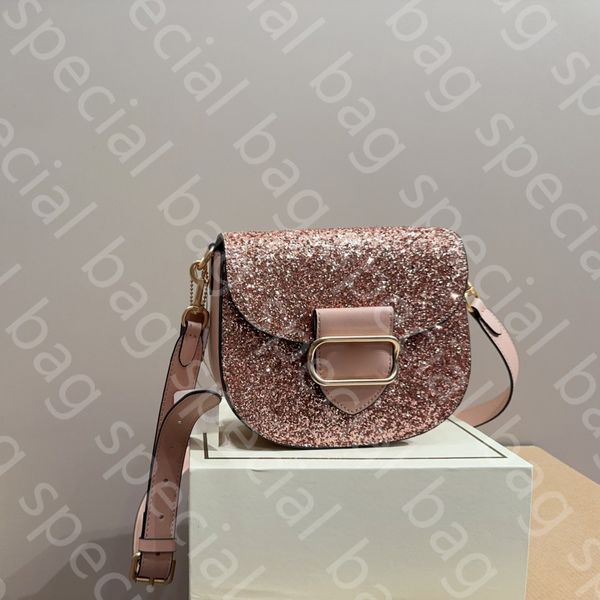 Mode de luxe Nouvelle série limitée Selle Mini Star Glitter Sac à bandoulière Sangle Sacs à main Crossbody Designer Sac Femme Sac à main Luxurys Sac à bandoulière