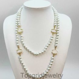 Collier de perle de mode de luxe Bijoux de créateurs de bijoux diamant 18 carats d'or plaquettes pendentifs Colliers pour femmes bijoux cadeau
