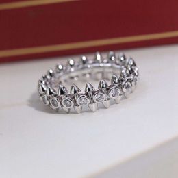 Luxe Mode Klinknagel Ring Dames Hoge Kwaliteit Diamant Cadeau Prachtige Party Merkaccessoires Klassieke Hot Selling 2024