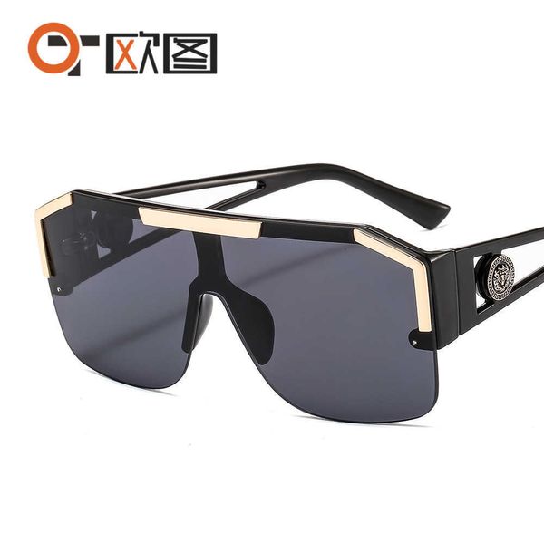 Gafas de sol de moda de lujo Diseñador al aire libre Verano Mujer Tom Clásico Polarizado Ford Lente integrada Cabeza de león Decorativo Gafas deportivas de una pieza Tendencia 6922