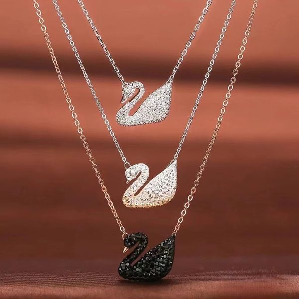 Collier pendentif cygne de mode de luxe colliers de créateurs pour femmes collier pendentif classique chaîne de clavicule avec boîte d'origine