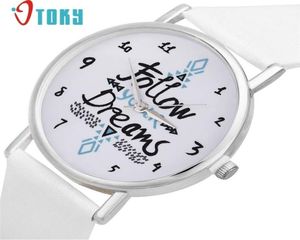 Luxury Fashion Vogue Women Sigue Dreams Pattern Pattern Watch Watch White Novel Design Relogios Gift8837205