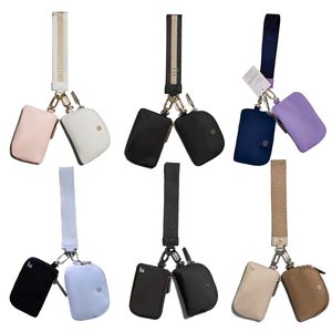 Moda de lujo doble bolsa pulsera embrague bolso de diseñador lu MINI billetera de mujer Monederos de cuero Titular de la tarjeta Bolso para hombre Carteras para llaves Estuche para tarjetas Porta pasaportes Bolsa para llaves