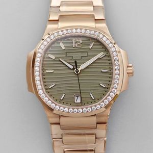 Luxe modehorloge Automatisch herenhorloge Damesjurk Volledig roestvrij staal Saffier Waterdicht lichtgevend horloge Horloge Paar diamanten horloge