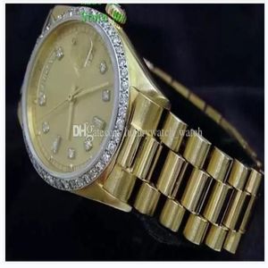 Montres de mode de luxe Men de haut niveau de diamant en or jaune 18 carats montres de diamant en or jaune de qualité supérieure.