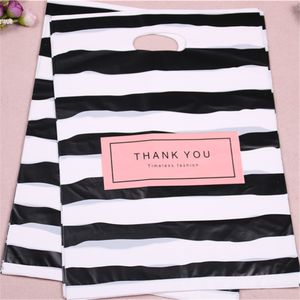 Mode Groothandel Gift Wrap 100 Stks 35x45cm Sachet Plastic Zakjes voor Kleding met SPHE Dank u Cadeau Verpakking Tassen