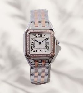 Luxe mode dames horloges kwarts pols horloge diamant 904L roestvrij staal saffier kristallen vierkant polshorloge saffier saffier waterdichte polshorloges