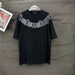 Luxe à la mode noir et blanc Designer T-shirts pour hommes Marque Lettre imprimée Vêtements à manches courtes Printemps Été Marée Hommes et Femmes Tops T-shirt Vêtements