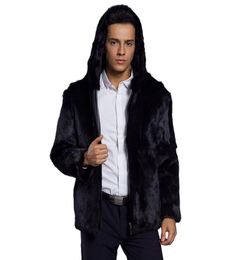 Luxury Faux Fur Coat Plus taille 3xl Veste en molleuse moelleuse 2018 Hiver Automne épais hommes chauds mâles longs chonquetas hombre1302313 mâle
