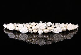 Bandeaux de luxe en fausses perles pour mariée, couronnes de cristal, bandeaux en céramique royale, strass brillants, diadèmes2396817