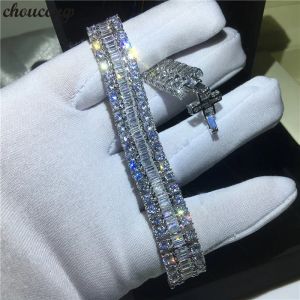 Wedding Armbanden Luxe vrouwelijke witgouden diamant gevulde armbanden cz zilveren kleuren bruiloft armband voor vrouwen mode sieraden