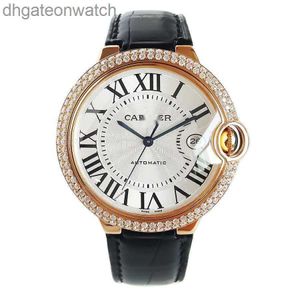 Luxe boete 1to1 Designer Carter horloges voor herenblauwe ballonreeks 18K Rose Gold Watch met diamant terug automatisch mechanisch klassieke mode chronograaf horloge