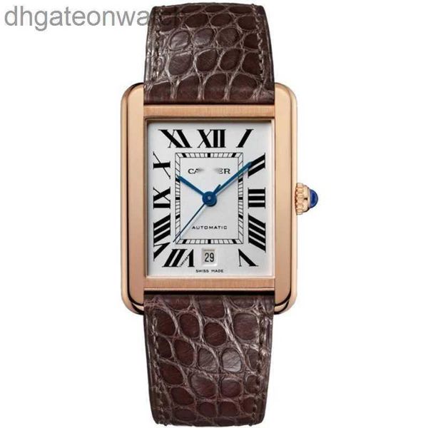 Luxury Fine 1to1 Designer Watch Carter Mens Watch Tank Series 18K Rose Gold Diamond Automatic Mécanical Watch Mens Classic Fashion Chronograph Watch