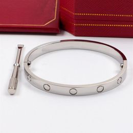 Luxe fijn merk armband heren sieraden voor vrouwen Easy Lock Bangle Rose Geel Goud Volledige diamant liefde Bnangels bruiloftsbetrokkenheid S253s