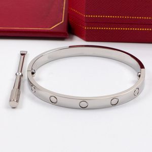 Luxe Fijne Merk armband heren Sieraden Voor Vrouwen Easy Lock Bangle Rose Geel Goud Volledige Diamond Love Bangles Bruiloft Engagement Schroef Armband