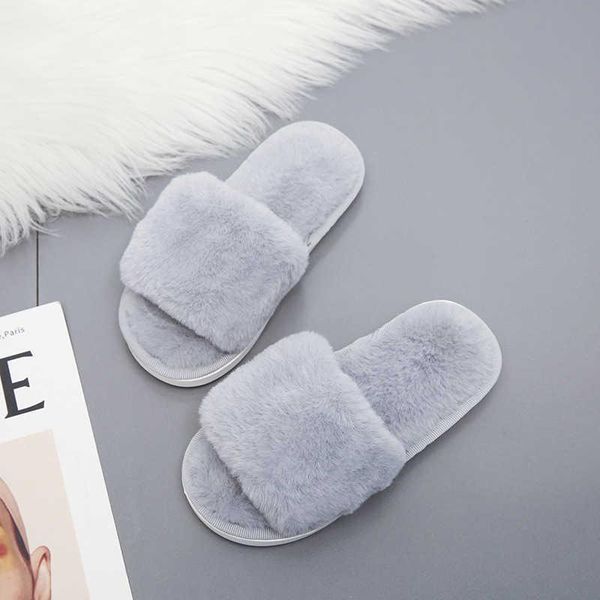 Pisos de casa plana de lujo con zapatillas de diseñador para niños de invierno para niña Zapatillas de felpa mullidas con punta abierta para bebés Zapato para niños pequeños Zapatillas peludas de leopardo Primavera Otoño Zapatos de interior