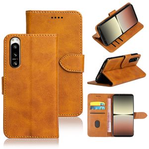 Luxe Flip Cover Leather Phone Case Voor Sony Xperia 10 V 5 IV PDX-224 Pro-i 5 1 III Ace II SO-41B 10 III Lite Wallet Leather Case Met Kaarthouder