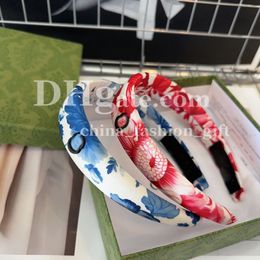 Luxury Floral Print Bandband Brand Designer Elastic Hair Band Fashion Travel Travel Street Womens Hair Accessoires