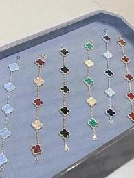 Luxe Bloem Armband Mode Vrouwen geluk klaver armband Designer merk armband voor Meisjes Gift Hoge Kwaliteit 18 K Gouden Sieraden