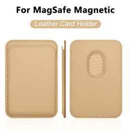 Étui portefeuille de luxe en cuir magnétique Macsafe, pour iPhone 13 12 11 14 Pro Max 15Pro S23, porte-cartes, housse de téléphone, accessoires