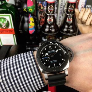 Luxe voor heren mechanisch horloge automatische saffierspiegel 47 mm 13 mm geïmporteerd rubber horlogebandmerk Italië sport polshorloges xugq