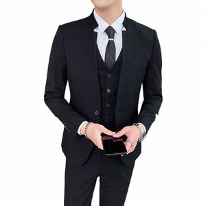 Luxe Formel Noir Mariage Hommes Costume Set Slim Fit Groomsmen Groom Tuxedo Nouveaux Designs 3Pcs Costume Homme De Luxe 2024 Italien O38k #