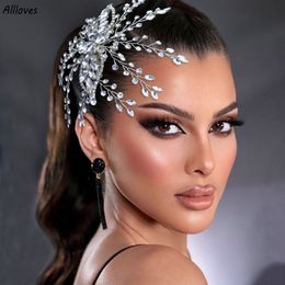 Peineta para el pelo de novia de cristal completo de lujo, horquilla, diadema para mujer, accesorios para el cabello de novia con diamantes de imitación, joyería CL2970