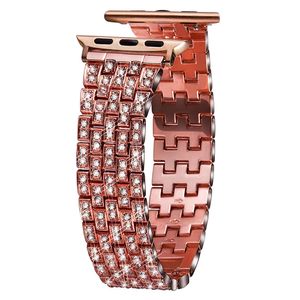 Bracelet de luxe avec bracelets en diamant pour Apple Watch Ultra 49 mm 41 mm 45 mm 40 mm 44 mm Bracelet de montre en acier inoxydable pour bracelet iWatch 8 7 6 SE 5 4 3 2 1 38 mm 42 mm