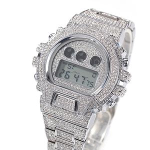 Luxe volledig diamanten horloge Gouden horloges Designer herenhorloge Hoge kwaliteit mode elektronische digitale polshorloges