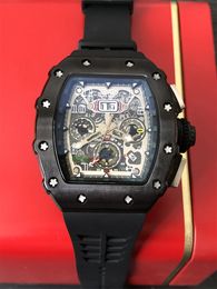 Luxe entièrement automatique mouvement mécanique hommes montre concepteur rm5003 cadran lumineux pointeur saphir étanche boîtier en acier inoxydable à la mode hommes montre de sport