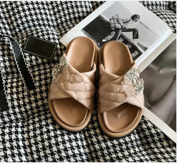 Pantoufles de fourrure de luxe diapositives de laine de concepteur femmes hommes sandales hiver chaud australie chaussures de maison mules décontractées renlo