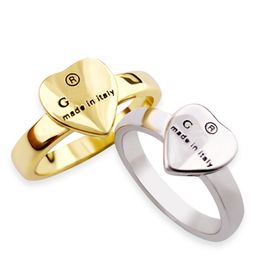 Luxury G Brand Love Heart Designer Anillos para mujeres 18k Geometría de oro Vintage Cartas Anillos Naruto Runrun Sugar Joya de anillo de uñas chino