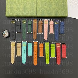 Luxury G Designer Smart Straps para Apple Watch Band 49MM 41mm 45mm 42mm 38mm 44mm 40mm Correas de reloj de regalo iwatch 8 7 6 5 4 3 2 1 banda Pulsera de cuero de moda