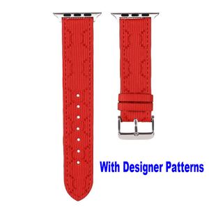 Luxe G Designer Watch Bands Banden compatibel met Apple Watch Band 41 mm 40 mm 38 mm PU Leather Vintage vervangingsriem klassieke gesp voor Iwatch SE -serie 7/6/5/4/3/2/1