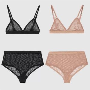 Luxe G Lettre Mesh Sous-vêtements Home Textile Sexy Bikinis Femmes Sous-vêtements respirants Lingerie élégante Designer Soutien-gorge en dentelle Set INS 251n