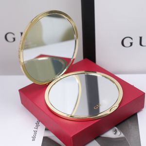 Luxury Getes G Gift à main Miroirs compacts Four Leaf Grass Gold Vintage Vintage double face portable Miroir de maquillage de créateur classique élargi avec boîte rouge