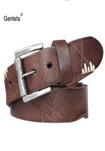 Luxe Véritable Ceinture En Cuir Hommes Vintage Boucle Men039s Ceinture À La Main Jeans Sangle Bonne Qualité Peau De Vache Jeune Multi Couleur Y190517005896