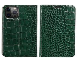 Luxury Genuine Leather Book Flip Cajones para iPhone 12 Pro Max 7Plus 8 12 Mini Mini Magnetic Crocodile Cover Funda para iPhone 11 Pro MAX1225306