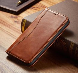 Étui en cuir authentique de luxe pour iPhone 11 Pro Max Handmade Carte Holder Portefeuille magnétique Couverture de livre pour l'iPhone 11 2019 Coque3161947