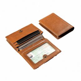 Luxury Geriness Leather Cowhide Card Holder RFID Blocking Purse Men and Women Credit Card Wallet Slim Busin ID VIP CARTS BAGS K3ZD #