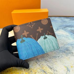 Cartera de cuero genuino de lujo para hombres Serie de calabaza Diseñadores Carteras Titular de la tarjeta Monederos de diseñador 3A Calidad Bolsos para mujeres Sin caja 2 Color 4 Tamaño