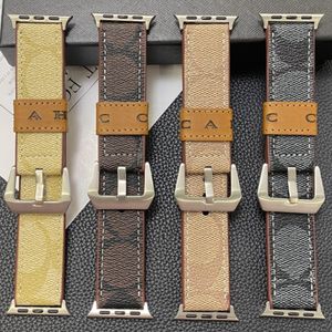 Bracelets de montre de luxe en cuir véritable pour bracelets de montre Apple 38 mm 40 mm 49 mm 42 mm 44 mm 45 mm 3 4 5 SE 6 7 9 Series iWatch Band Designer Bracelet Bracelet