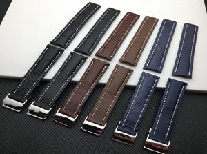 Luxury Genuine Leather Watch Band Band para correa para Navitimer World Avenger/Navitimer Belt 22 mm 24 mm5594163