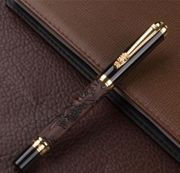 Luxe Gift Pen Set Hoge Kwaliteit Dragon Roller Bal Pen met Originele Case Metalen Balpennen voor kerstcadeau GC843