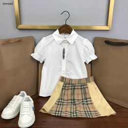 Luxury Girls Dress Suit Baby Tracksuit Kids Designer Clothes Taille 100-160 cm Shirt Shirt et Patchwork Design Jirt 24april