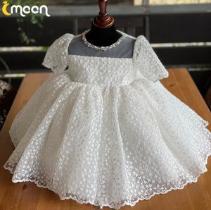 Luxury Girls Broidery Baptême robe Kids Party Robes Childre