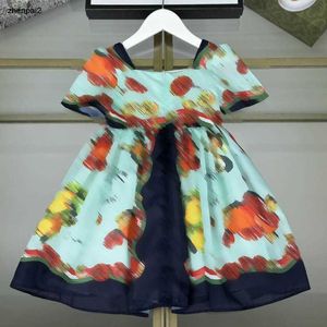 Luxe meisjes partydress fruitpatroon printen baby rok maat