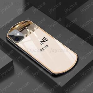 Coque de téléphone de luxe avec miroir en verre, étui de styliste pour IPhone 14 Pro Max Plus 13 Mini 12 11 XR XS 8P 7P, lettres de mode antichoc