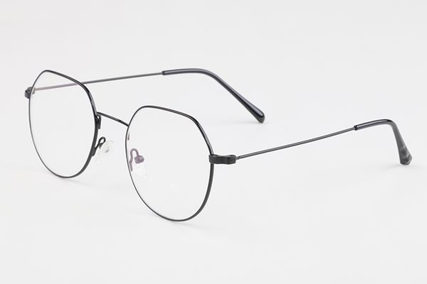 gafas de lujo Gafas Blu-ray marco redondo Gafas de metal Polígono Para hombre Mujer Adolescentes de mediana edad Moda al aire libre con estuches