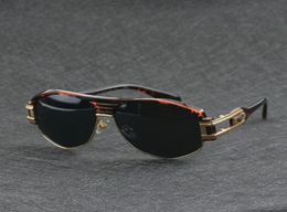 Luxe bril metallic halfframe zonnebril voor dames buiten UV-bescherming vizier groot gezicht unisex chameleon6764235
